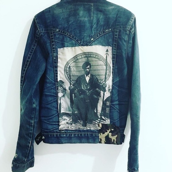 Huey P Newton True Religion Denim Jacket - Picture 2 of 2